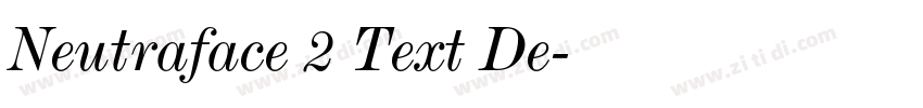 Neutraface 2 Text De字体转换